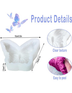 Molde de Silicona Mariposa FMOYSIEN para Velas y Jabones 2