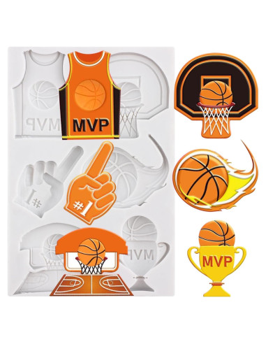 Molde de Silicona para Fondant Baloncesto MINFEIDMS 8x7 cm