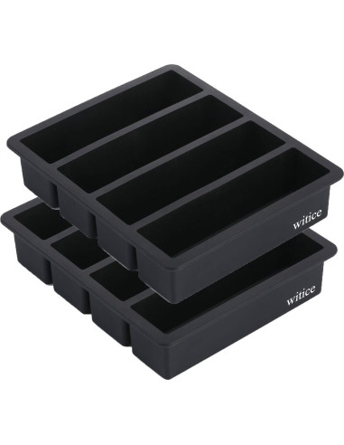 Bandejas de Hielo de Silicona Witice - 2 Piezas, Cubos Grandes