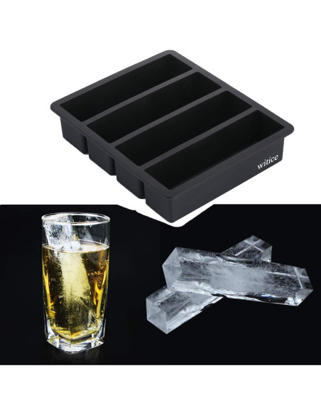 Bandejas de Hielo de Silicona Witice - 2 Piezas, Cubos Grandes