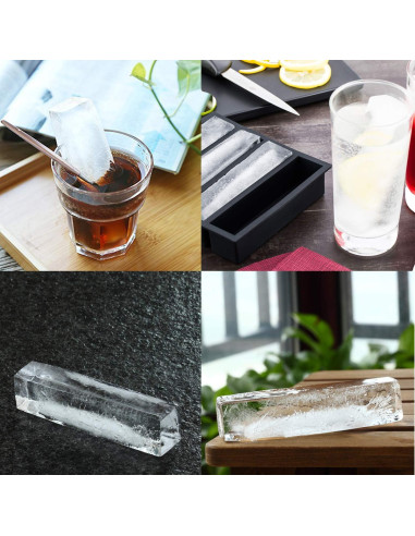 Bandejas de Hielo de Silicona Witice - 2 Piezas, Cubos Grandes