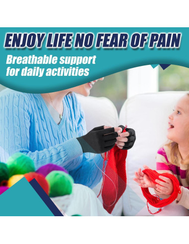 Guantes de Artritis de Cobre DRNAIETY - Compresión Sin Dedos S