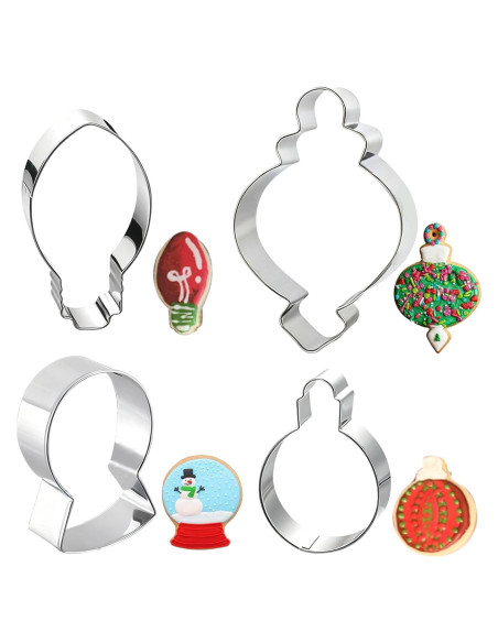 Juego de Cortadores de Galletas Navideñas Heyiminy 4 Piezas