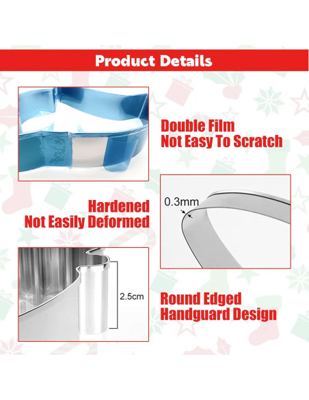 Juego de Cortadores de Galletas Navideñas Heyiminy 4 Piezas