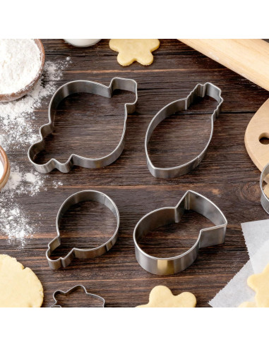 Juego de Cortadores de Galletas Navideñas Heyiminy 4 Piezas