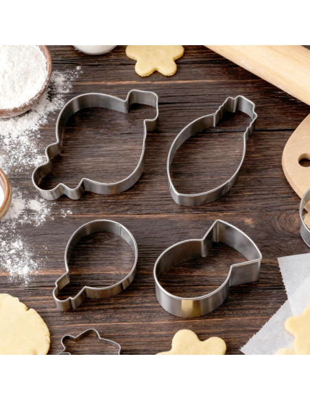 Juego de Cortadores de Galletas Navideñas Heyiminy 4 Piezas