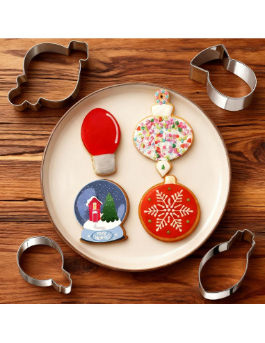 Juego de Cortadores de Galletas Navideñas Heyiminy 4 Piezas