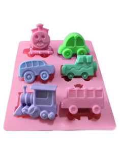 Molde de Silicona para Jabón Carro de Tren X-Haibei 21.1x16.8cm