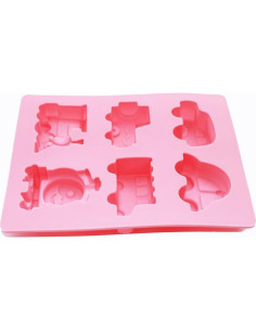 Molde de Silicona para Jabón Carro de Tren X-Haibei 21.1x16.8cm 2