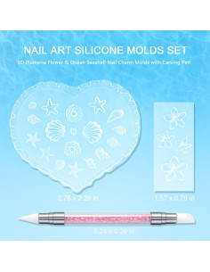 Juego de Moldes de Silicona Furtherpretty para Uñas 3D 2