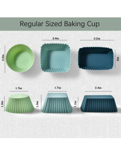 Tazas de Hornear de Silicona SKIDEC 24 Piezas Reutilizables 2