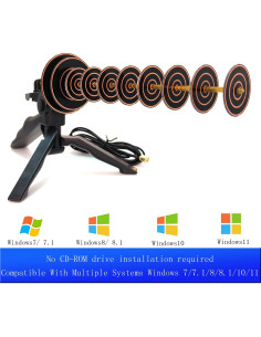 Adaptador Inalámbrico USB Antena Direccional Yagi 2.4G 16dBi 2