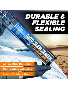 Sellador de Costura Automotriz FORTIVO 2 Unidades 250g Negro 2