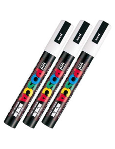 Marcadores Uni Posca PC-5M Punta Media Tinta Blanca 3 Unidades