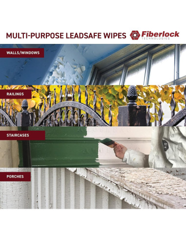 Toallitas Fiberlock LeadSafe para polvo de plomo, 90 unidades