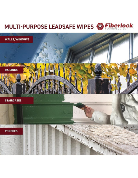 Toallitas Fiberlock LeadSafe para polvo de plomo, 90 unidades