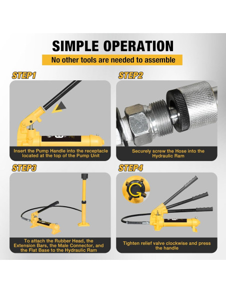 Kit Hidráulico YELLOW JACKET 6 Toneladas Porta Power