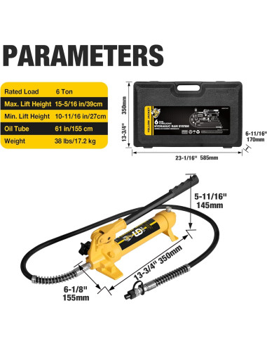 Kit Hidráulico YELLOW JACKET 6 Toneladas Porta Power