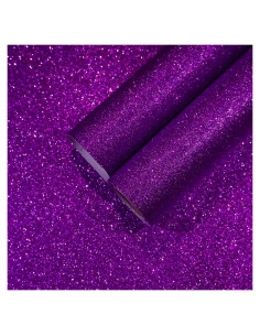 Papel Tapiz Autoadhesivo CHIHUT Brillante Morado Oscuro 39.88x254 cm