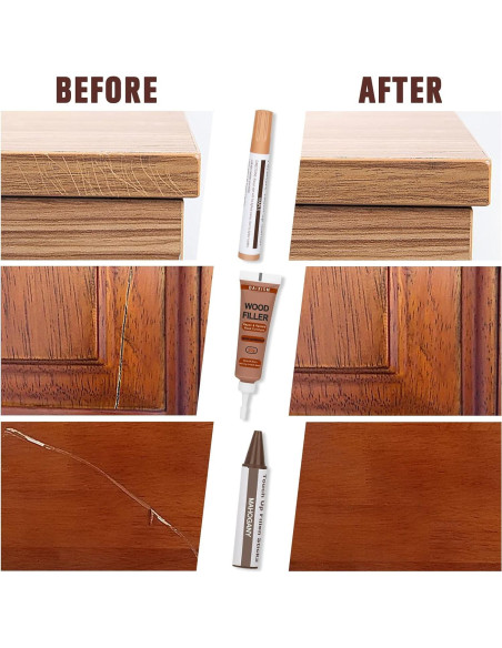 Kit de Reparación de Madera DAIXISM - 39 Piezas para Muebles