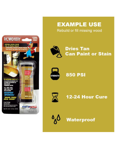 Kit de Epoxi para Reparación de Madera PC-Products 170 g y 227 g