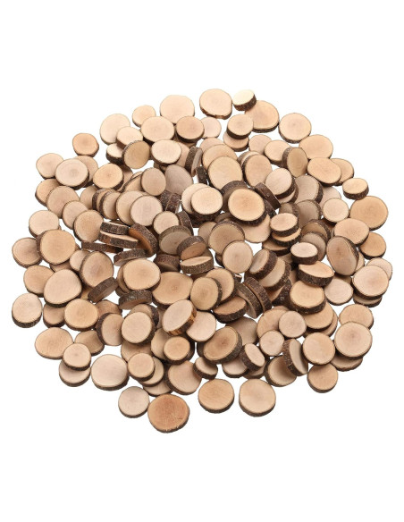 Rodajas de Madera Natural 100Pcs 1.5-2.5cm para Manualidades