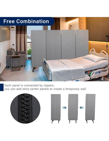 Divisor de Sala Acústico Plegable Genérico 3 Paneles 183x168 cm