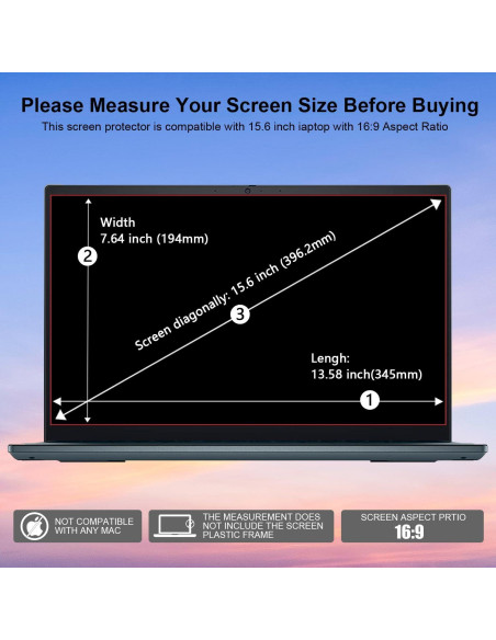 Protector de Pantalla 15.6" Vidrio Templado XinWoTuo 9H