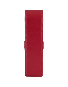 Estuche de Cuero DiLoro Doble para Plumas Rojo 150mm 2
