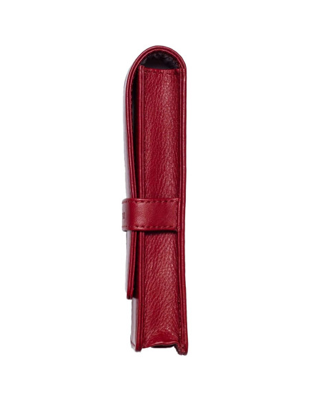 Estuche de Cuero DiLoro Doble para Plumas Rojo 150mm
