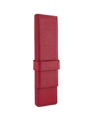 Estuche de Cuero DiLoro Doble para Plumas Rojo 150mm