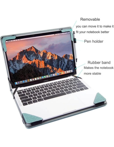 Funda con Soporte Berfea para Acer Chromebook 15.6" Azul
