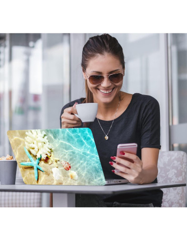 icolor Pegatina para Laptop Estrella de Mar 15.6" Universal