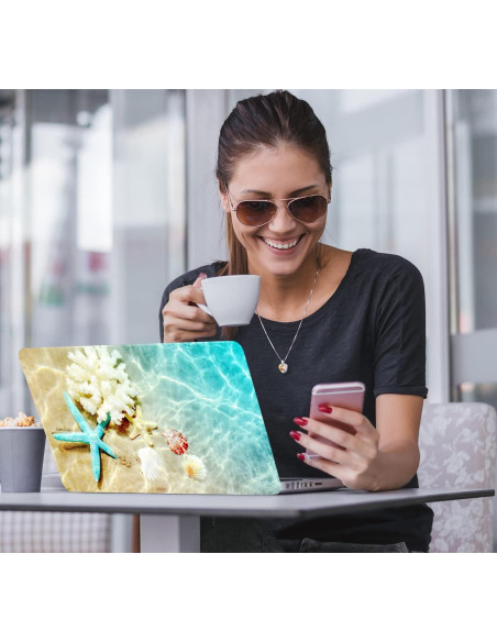 icolor Pegatina para Laptop Estrella de Mar 15.6" Universal