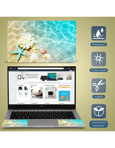 icolor Pegatina para Laptop Estrella de Mar 15.6" Universal