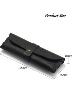 Paquete de 8 estuches de gafas de PU suave - Blanco y negro 2