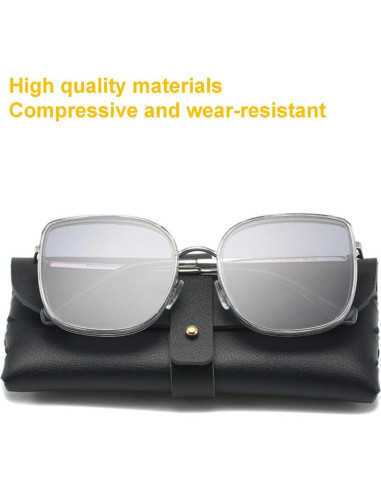 Paquete de 8 estuches de gafas de PU suave - Blanco y negro