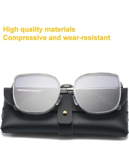 Paquete de 8 estuches de gafas de PU suave - Blanco y negro