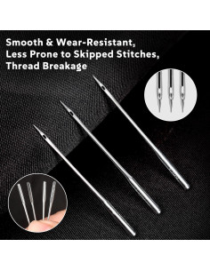 60 Agujas de Máquina de Coser Universales AUGHOA 80/12 2