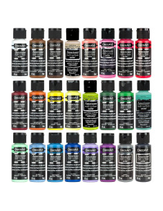 Set de Pintura Acrílica Satinada Multi-Superficie DecoArt 24 Colores 1419.53 ml