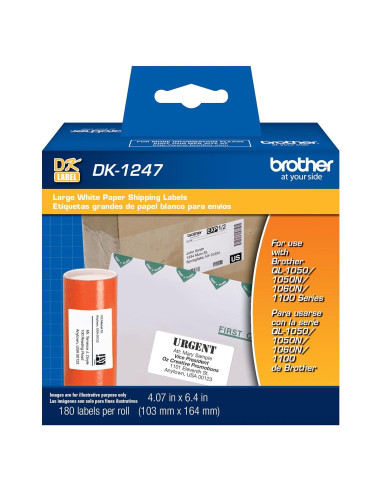 Etiquetas autoadhesivas Brother DK-1247 180 unidades 103x164mm