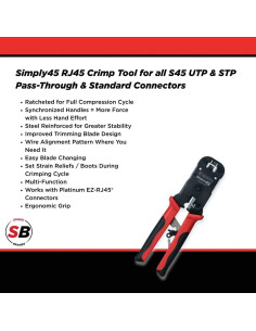 Herramienta de Crimpado RJ45 Simply45 S45-C100 con Cortador 2