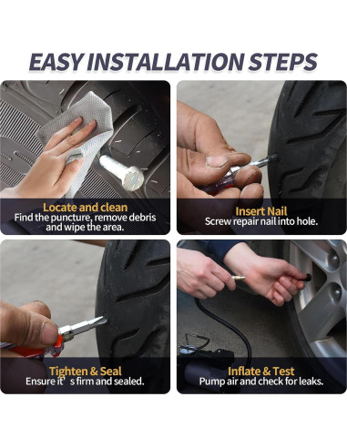 Kit de Reparación de Neumáticos 41 Piezas Creztail