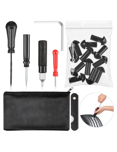 Kit de Reparación de Neumáticos Landhoow 7 Piezas con Herramientas