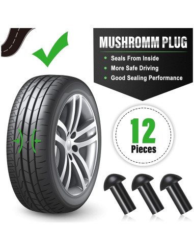 Kit de Reparación de Neumáticos Landhoow 7 Piezas con Herramientas