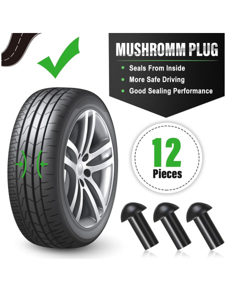 Kit de Reparación de Neumáticos Landhoow 7 Piezas con Herramientas