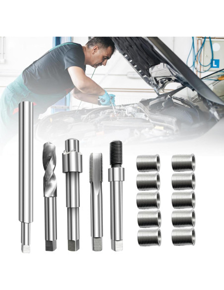 Kit de Reparación de Roscas BZBMGMO M10x1.0, 28 cm