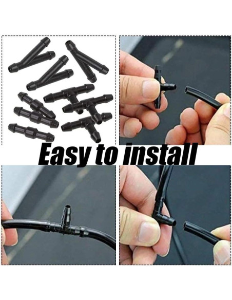 Kit de Manguera de Lavaparabrisas Cwouna 4m con 12 Conectores