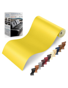 Cinta de Reparación de Cuero Autoadhesiva YAFLC 10x160 cm Amarillo