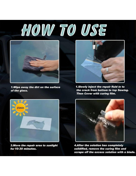 Kit de Reparación de Parabrisas Kenbry BLJ-01 - Rápido y Eficaz